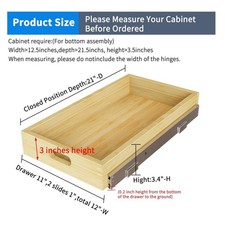  Pull Out Cabinet Organizer Drawer, Soft Close Slides