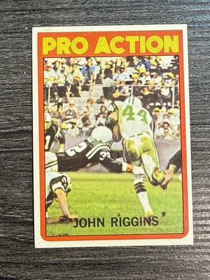 John Riggins - 1972 Topps Football Pro Action Rookie (RC) - Redskins Jets