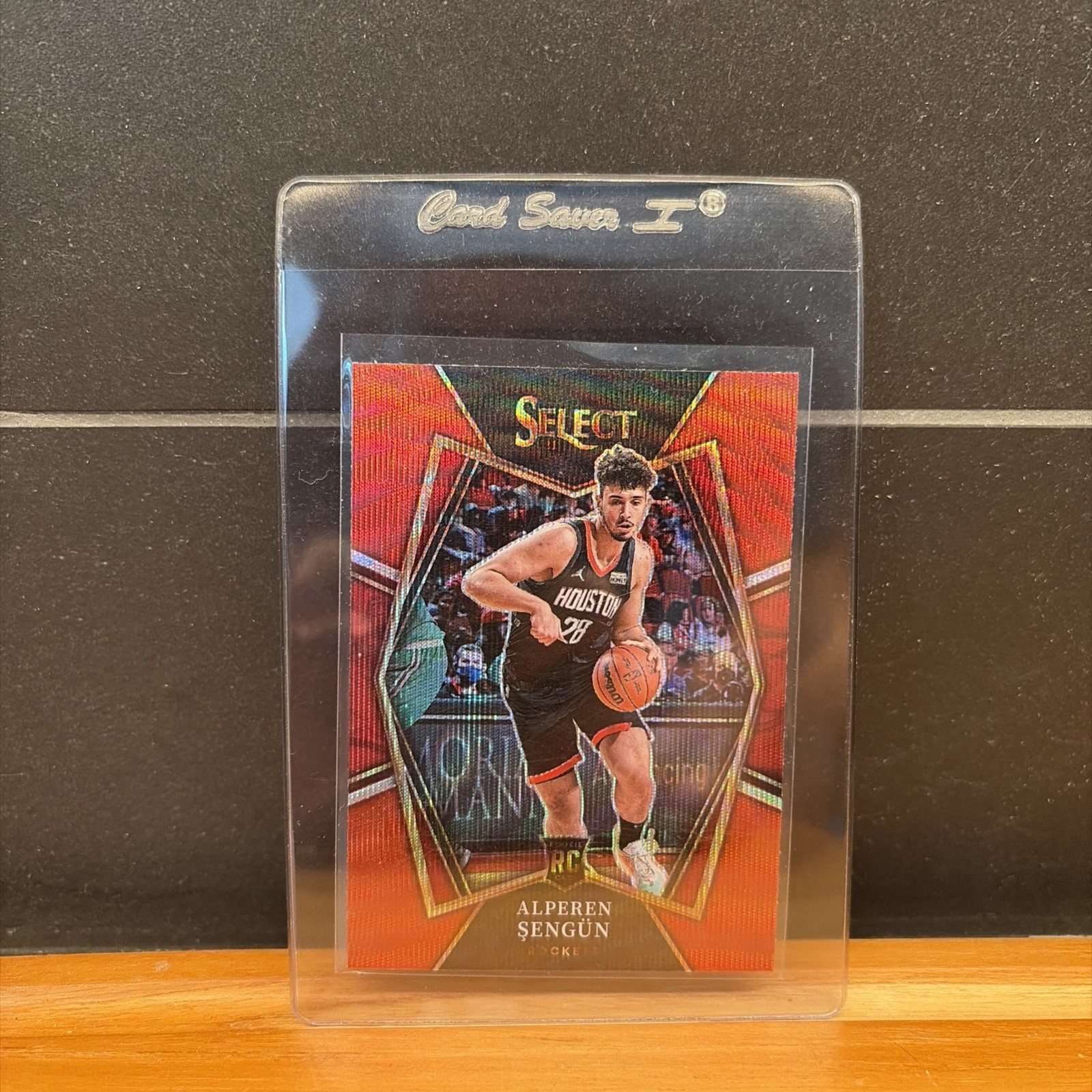 Alperen Sengun Rookie 2021-22 Panini Select Red Wave No. 114 Rockets Color Match