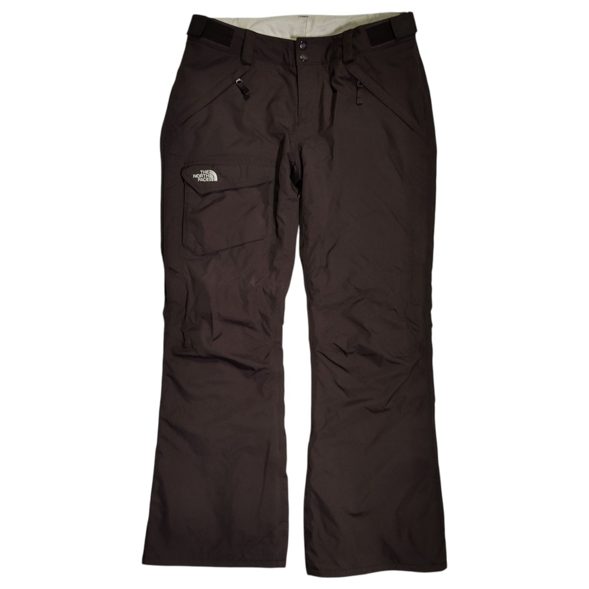 The North Face HyVent Ski Snowboard Pants Womens Size L Brown Zip