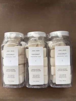 3 Joon X Moon Sugar Cube Scrubs 10 Oz New Sealed - Coconut Shea Butter Aloe