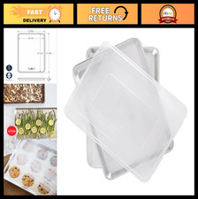 Commercial Quality Aluminum Half Sheet Pan Set - 2pk with Lid, USA Made, Non-War