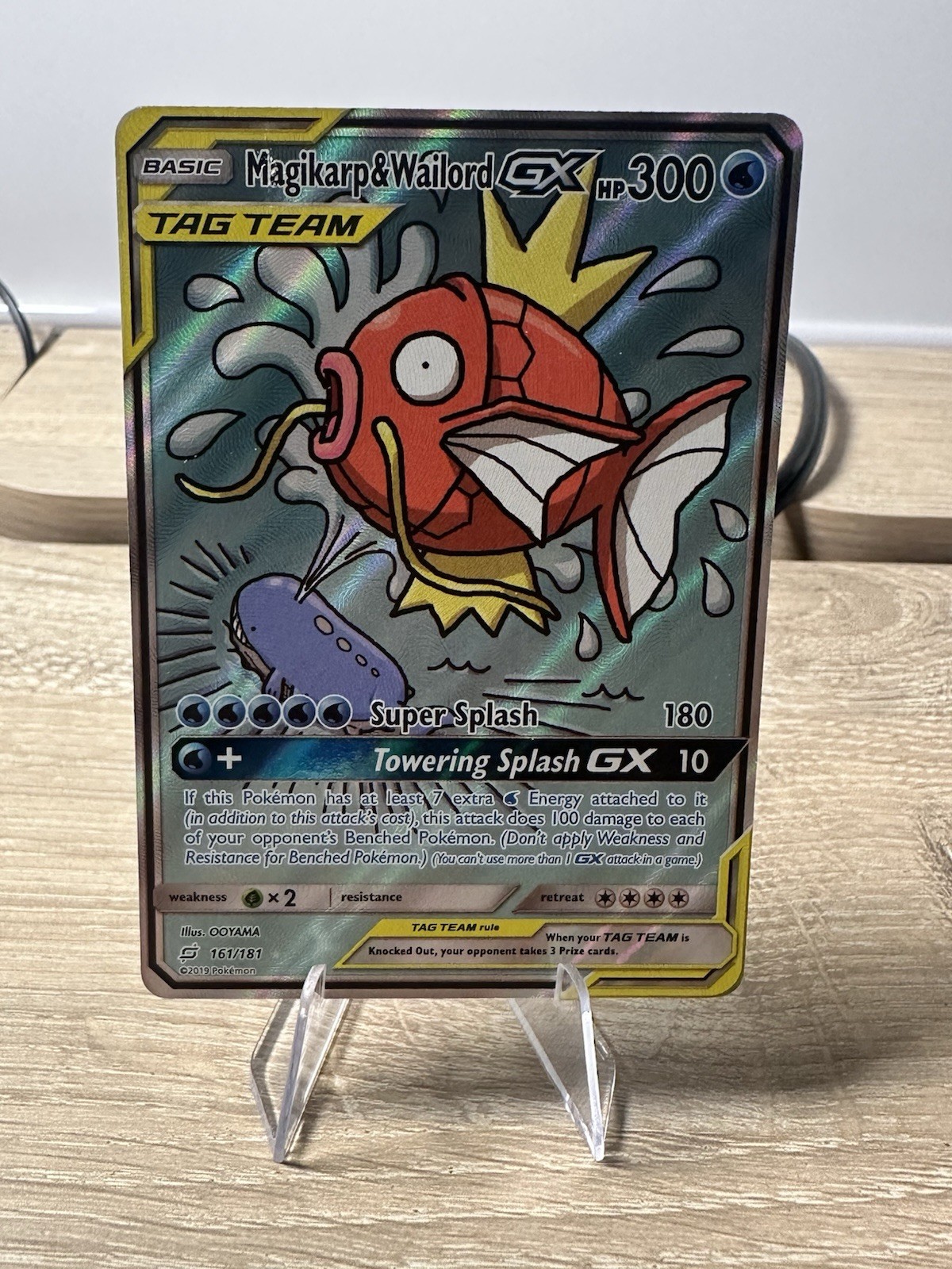 Magikarp & Wailord GX (Alternate Full Art) 161/181 Sm-Team Up Holo