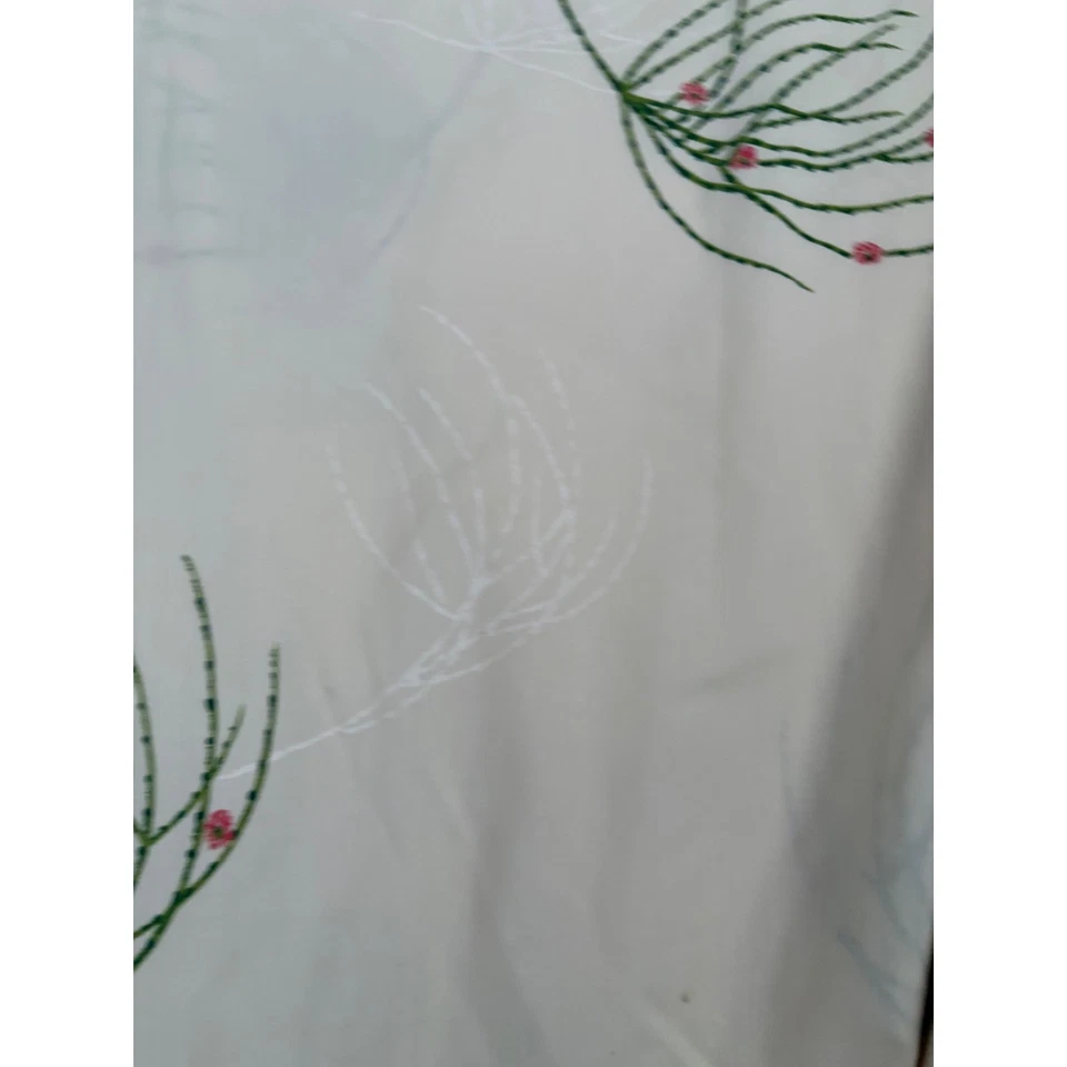 VTG Fieldcrest Vintage Floral Embroidered Twin Bed Sheet Percale - Image 3 of 4