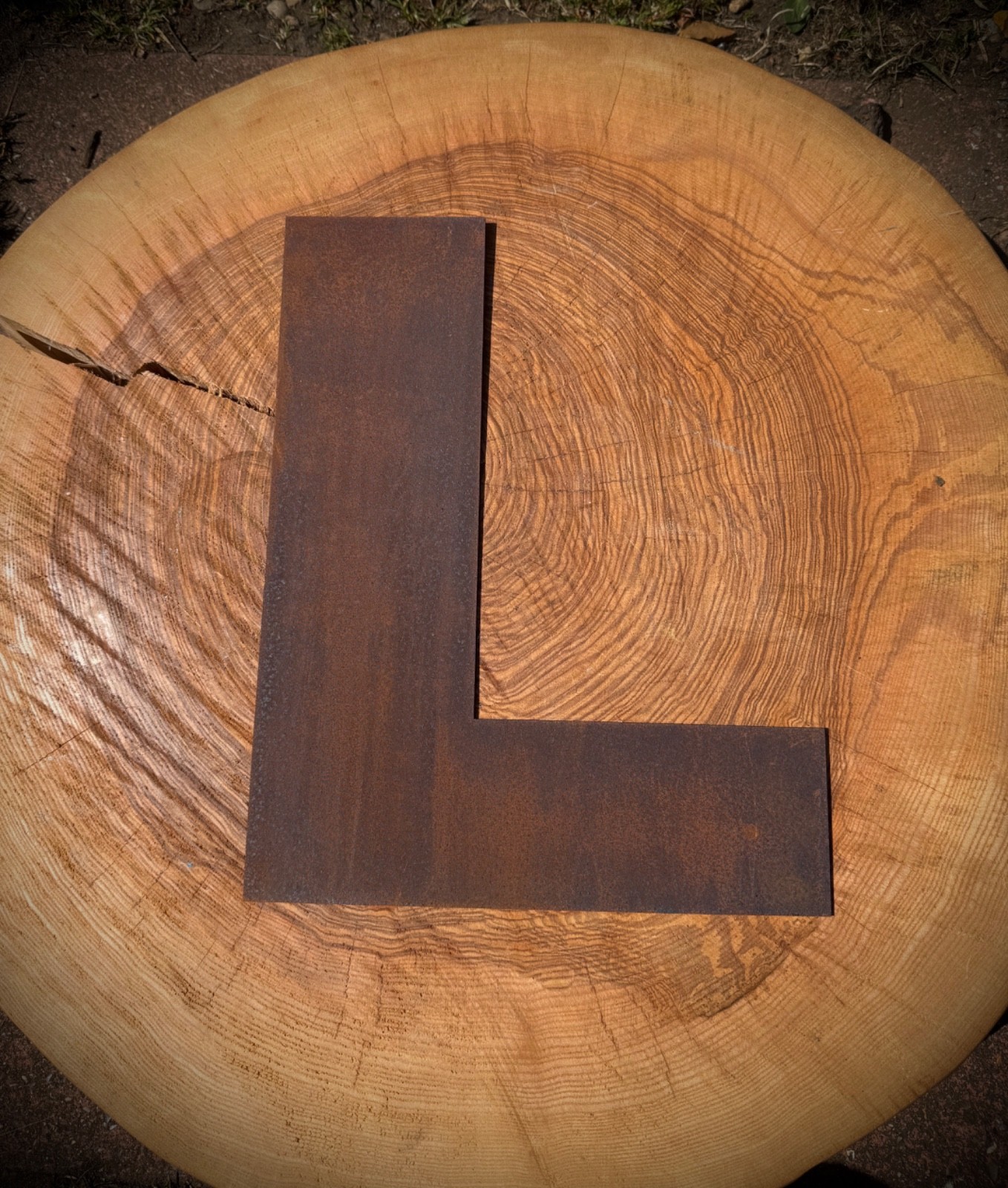 Rustic Metal Letter L 12” Tall – Bold Rusty Sign Vintage Home And Garden Decor
