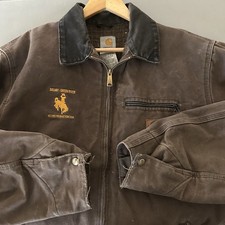 Vintage Carhartt Detroit Jacket Blanket Lined J97 CHT Size XL Tall Distressed