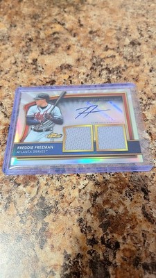 2011 Topps Finest Freddie Freeman #72 Refractor Rookie Autograph Dual Relic /499