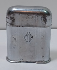 1940's Thorens Silver Tone Lucky Flip Top Pocket Lighter JGBx29