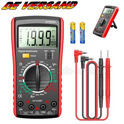 Digital Multimeter Messgerät Voltmeter Strom Amperemeter Kapazität Profi Prüfer