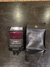 Minolta Maxxum 2800 AF FLASH Case. Fits 5000,7000 SLRS. Vtg Japan