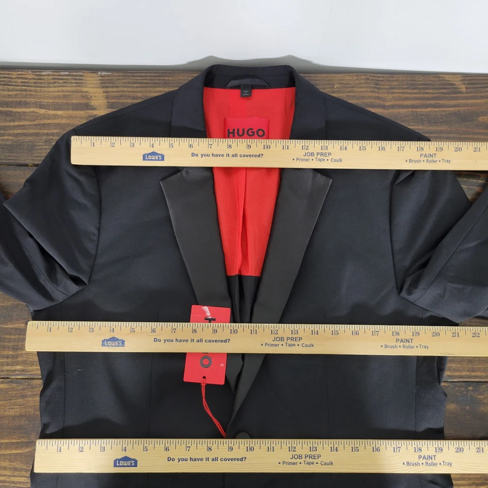 Hugo Boss Men's Tuxedo Jacket Black Wool Blend Super Flex Performance 40L NEW - Image 2 of 4