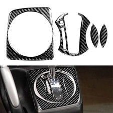 For Honda Civic 8th 2006-2011 Carbon Fiber Auto Gear Shift Panel Cover Trim 4pcs