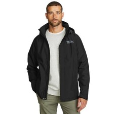 Eddie Bauer Men's Rainfoil Packable Waterproof Jacket Black X-Large