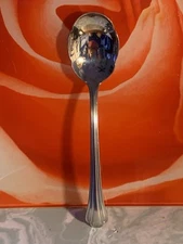 GORHAM DESIGN STUDIOS NOUVEAU 18/8 STAINLESS SCALLOPED BOWL EDGE SPOON 6" CLEAN 