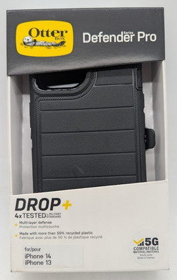 *NEW* OtterBox Defender Series Pro Case for Apple iPhone 13 & 14 Non-Pro - Black