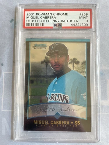 2001 Bowman Chrome - Miguel Cabrera #259 PSA 9