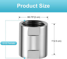 Shower Pipe Fitting Connector,G1/2 Female to G1/2 Female BSP Thread Straight