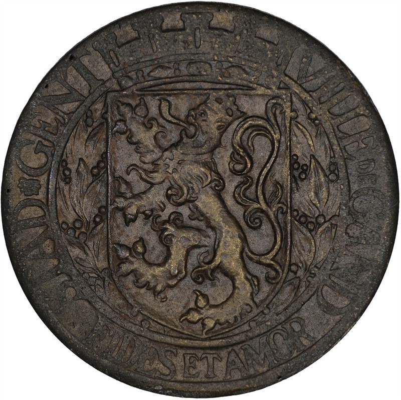 Belgium (Ghent, WWI German Occupation) 1917 5 Franken TONED EF+