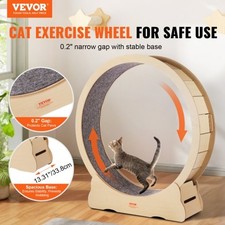 VEVOR Wooden Cat Exercise Wheel, 52" Large Cat Treadmill Wheel for Indoor Cats,