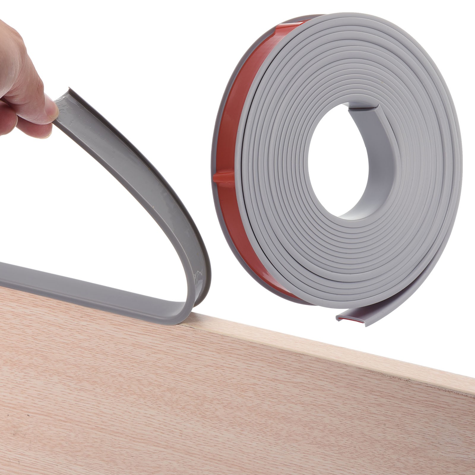 U-Shape Edge Banding 16.4ft Self-Adhesive Veneer Edging Strip (20mm Width)Grey