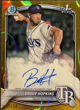 2025 Bowman Brody Hopkins 1st Bowman Gold Lava Auto /50