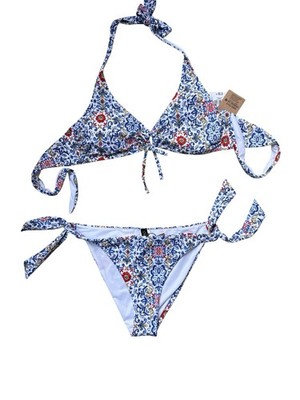 Matching Dress & Bikini, Sicily Inspired Pattern Bikini NWT,  Sundress Worn Once