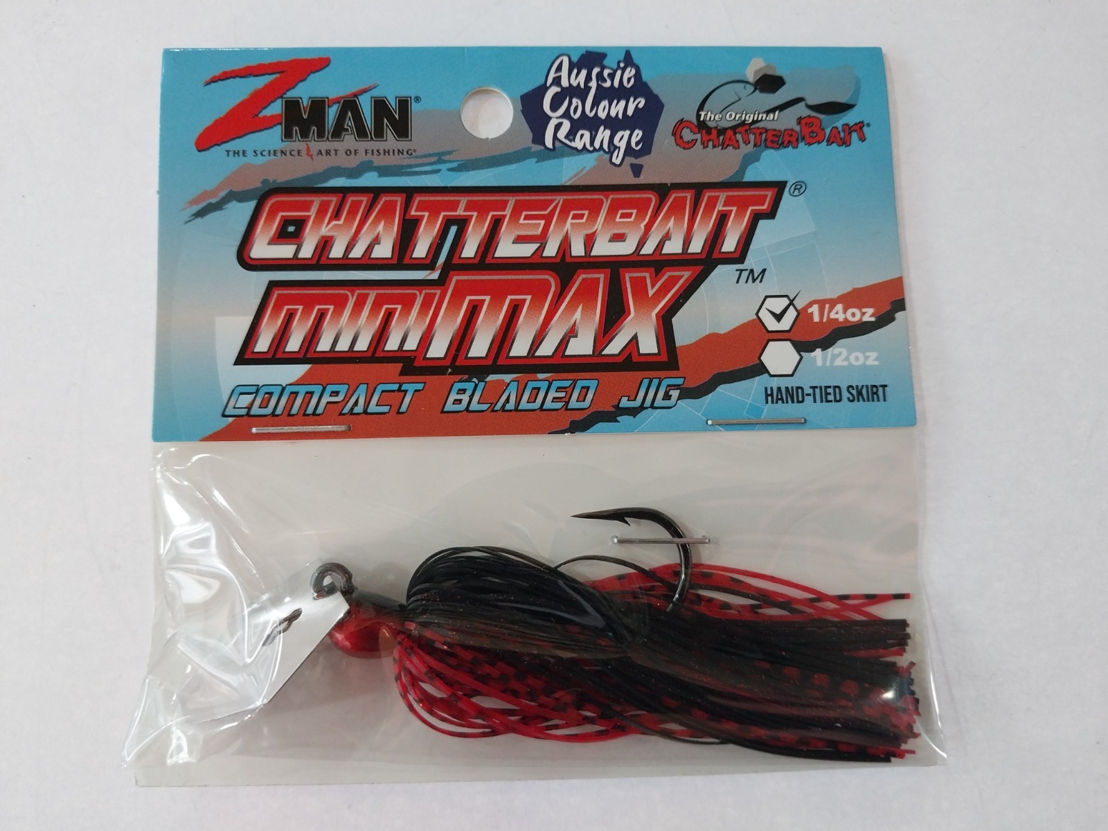 ZMan Chatterbait Mini Max 1/4oz Red Nightmare Fishing Lure - Image 1