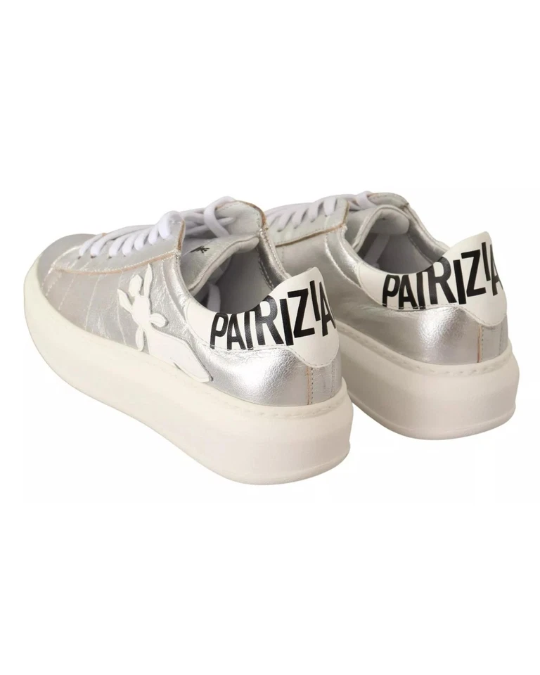 Preloved Patrizia Pepe Vintage Leather LowTop Sneakers Women Silver Foto 2 de 4