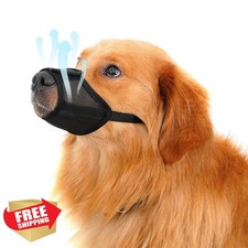 L Dog Muzzle Soft Nylon Mesh Breathable Drinkable Anti-Bite