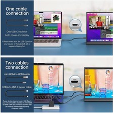 Smart Cover 15.6" Portable Monitor with Speakers