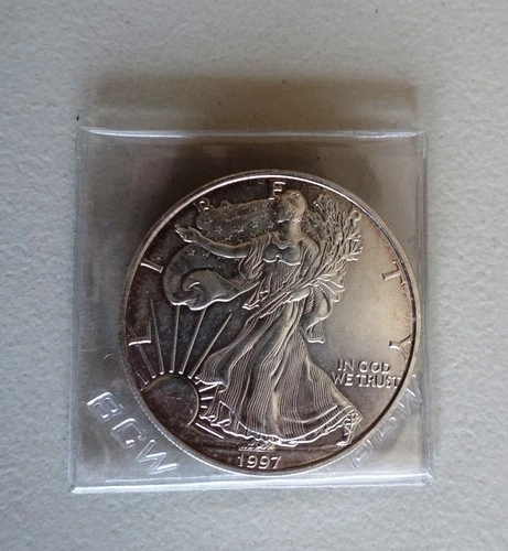 1997 American Silver Eagle Bullion Coin, One Dollar Denomination & Uncirculated