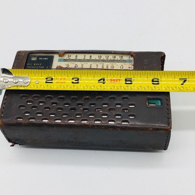 SHARP TR-237 Transistor 6 Radio Leather Case JAPAN Vintage Rare