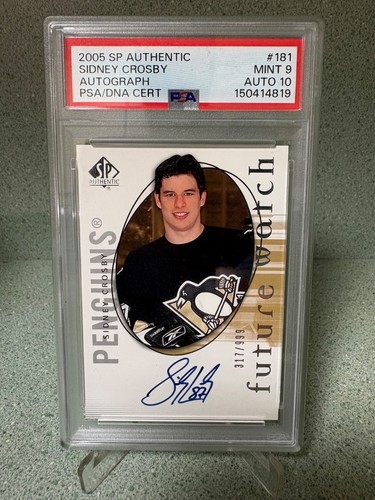 2005-06 SP Authentic Sidney Crosby Autograph #181 Mint 9 Auto 10 
