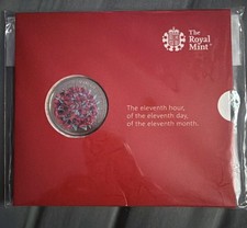 Alderney 2016 The Eleventh Hour Poppy Five Pounds £5 Royal Mint Pack 