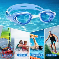 WAVE Nearsighted Swim Goggles Adults Youth Anti Fog UV Silicone