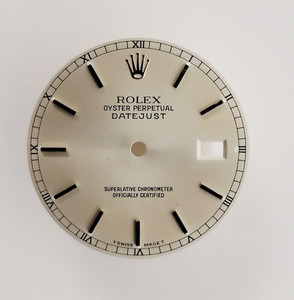 Genuine Factory Rolex Dial Silver RR Stick Datejust 36mm 16000, 16014, 16240