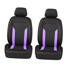4 PCS Car Front Seat Covers, Breathable Mesh Auto Seat Protector with Purple