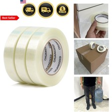 Heavy Duty Filament Packaging Tape 3 Pack 6.2mil 1 Inch x 60 Yards Transparent