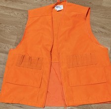 Duck Bay Men's Orange Hunting Vest W/ Pockets Size Large 100 Polyester