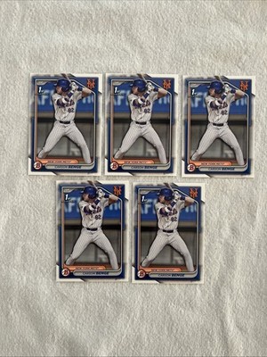(5) 2024 Bowman Draft Carson Benge 1st Rookie Card Lot - New York Mets RC #BD-28