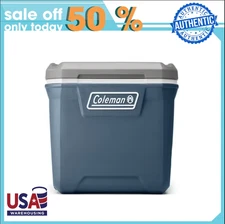 Coleman 316 Series 60QT Ice Chest Rolling Cooler with Wheels, Lakeside Blue