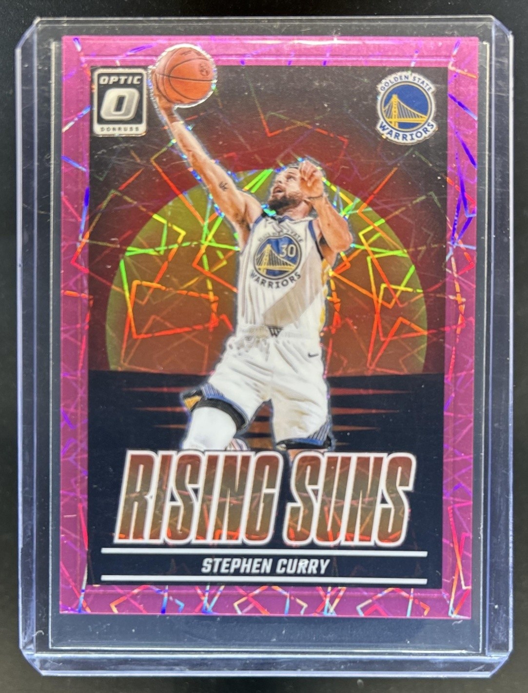 2024-25 Panini Donruss Optic Stephen Curry Rising Suns Pink Velocity #/79