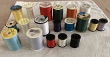 Lot/19 Multicolor Spools Of Thread 14 Used With Various Amounts 5 New or Full