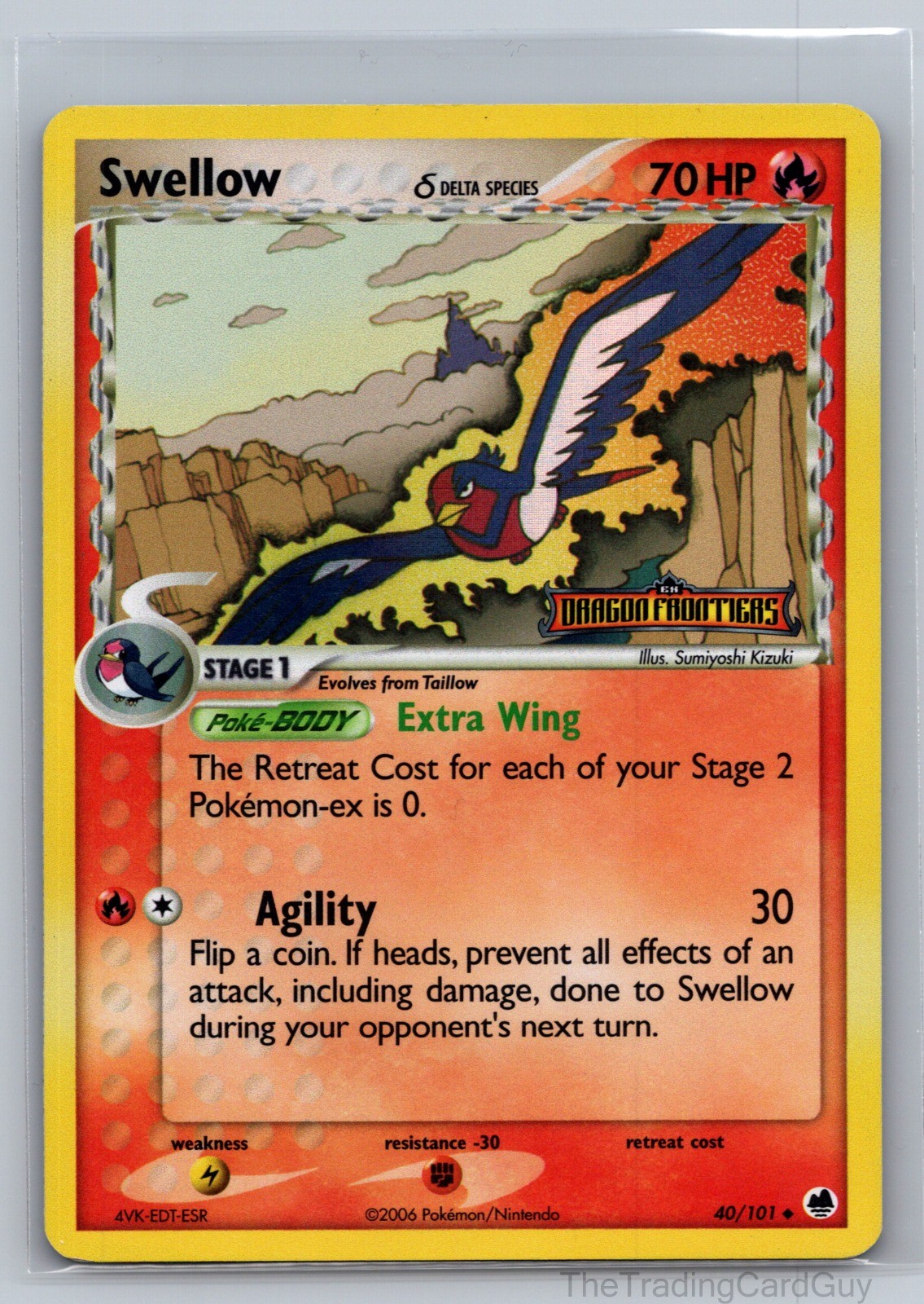 Swellow (Delta Species) Uncommon Dragon Frontiers Reverse Holo 40/101 LP
