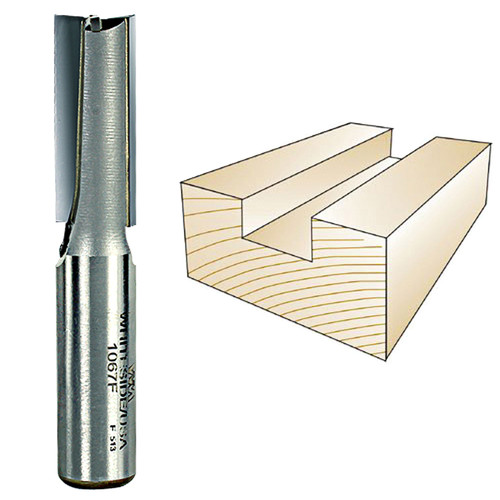 Whiteside Straight Bit, 1/2 in. SH x 1/2 in. CD x 1-1/4 in. CL 1067F