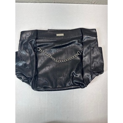 NWOT Miche Demi Bag Shell Felecity Black Faux Leather Chain Retired