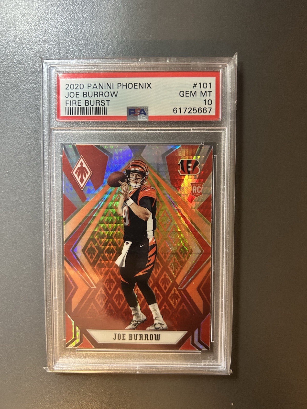 Joe Burrow Panini Phoenix #101 Fire Burst