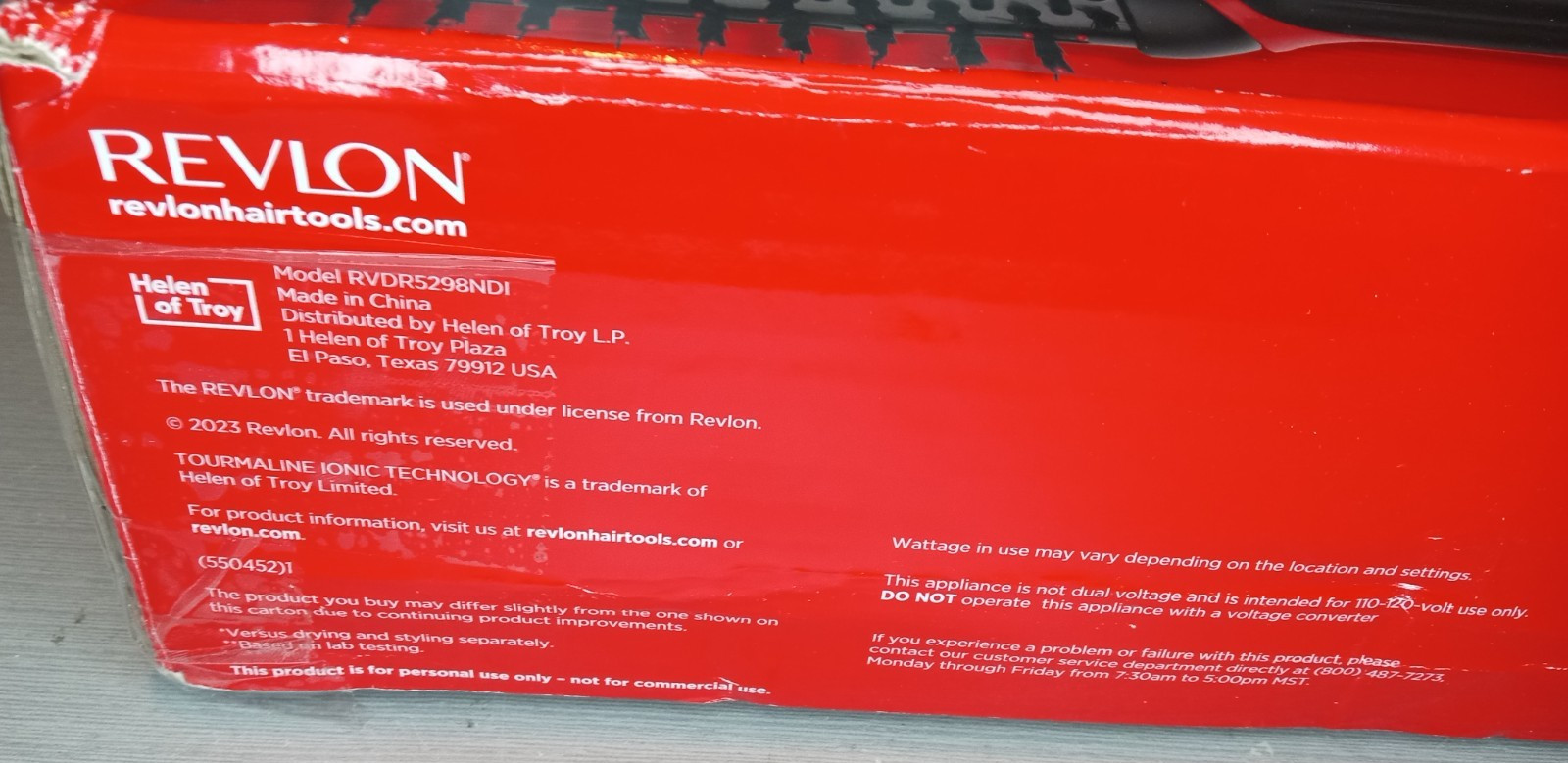 Revlon One-Step Volumizer PLUS Hot Air Brush - Black/Red