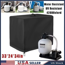 Pool Pump Cover Uv-Resistant Sand Pool Filter...