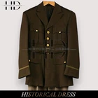 WWII 1941 US Officer Uniform | Brown Wool Military Jacket WW2 Army Coat